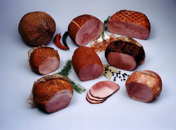 Value-added casing — assorted crusted hams